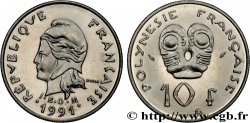 FRENCH POLYNESIA 10 Francs I.E.O.M Marianne 1991 Paris