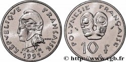 FRANZÖSISCHE-POLYNESIEN 10 Francs I.E.O.M Marianne 1991 Paris