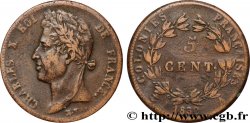 FRENCH COLONIES - Charles X, for Guyana 5 Centimes Charles X 1830 Paris - A