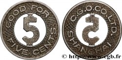 CHINE - COMPTOIRS FRANÇAIS DE CHINE Bon pour 5 Cents The China General Omnibus Co Ltd N.D. (1926)