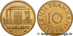 SAARLAND 10 Franken 1954 Paris