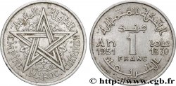 MAROC - PROTECTORAT FRANÇAIS 1 Franc Empire Chérifien - Maroc AH1370 1951 Paris