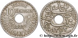 TUNISIA - FRENCH PROTECTORATE 10 Centimes AH 1352 1933 Paris