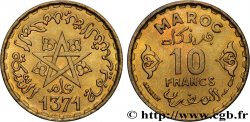 MOROCCO - FRENCH PROTECTORATE 10 Francs AH 1371 1952 Paris