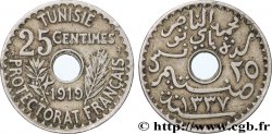TUNISIA - FRENCH PROTECTORATE 25 Centimes AH 1337 1919 Paris