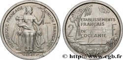 POLYNÉSIE FRANÇAISE - Océanie française Essai de 2 Francs Établissements français de l’Océanie 1949 Paris