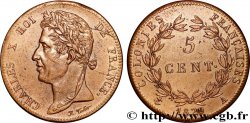 COLONIES FRANÇAISES - Charles X, pour la Guyane 5 Centimes Charles X 1829 Paris - A