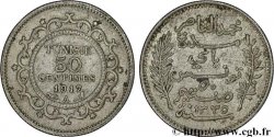 TUNEZ - Protectorado Frances 50 centimes au nom du Bey Mohamed En-Naceur an 1335 1917 Paris