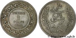 TUNISIA - Protettorato Francese 1 Franc AH1309 1892 Paris