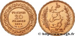 OR, PALLADIUM ET PLATINE INVESTISSEMENT 20 Francs or Bey Ali AH 1308 1891 Paris