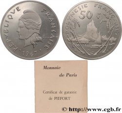 NOUVELLE CALÉDONIE Piéfort 50 Francs Pacifique 1967 Paris