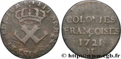 AMÉRIQUE - Louisiane, Acadie, Canada 9 Deniers des Colonies Françoises 1721 La Rochelle - H