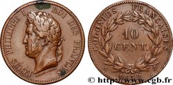 COLONIES FRANÇAISES - Louis-Philippe pour la Guadeloupe 10 Centimes Louis-Philippe 1839 Paris
