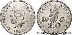 NEW HEBRIDES (VANUATU since 1980) Piéfort de 20 Francs Nickel 1967 Paris AU