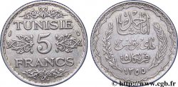 TUNEZ - Protectorado Frances 5 Francs AH 1355 1936 Paris