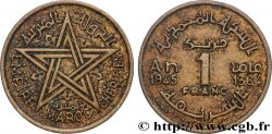 MAROC - PROTECTORAT FRANÇAIS 1 Franc AH 1364 1945 Paris