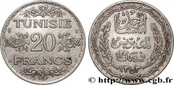 TUNISIE - PROTECTORAT FRANÇAIS 20 Francs au nom du Bey Ahmed an 1353 1934 Paris