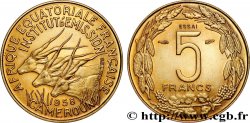 AFRIQUE ÉQUATORIALE FRANÇAISE - CAMEROUN Essai de 5 Francs 1958 Paris