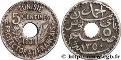 TUNISIE - PROTECTORAT FRANÇAIS 5 Centimes AH1350 1931 Paris