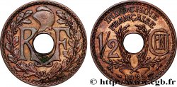 INDOCHINE FRANÇAISE 1/2 Centième 1935 Paris