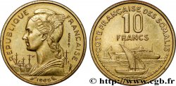 CÔTE FRANÇAISE DES SOMALIS Essai de 10 Francs 1965 Paris