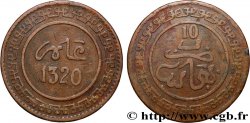 MOROCCO 10 Mazounas Abdul Aziz an 1320 1902 Fez