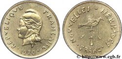 NEW HEBRIDES (VANUATU since 1980) 1 Franc Marianne / oiseau 1970 Paris