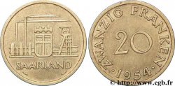 SAARLAND 20 Franken 1954 Paris