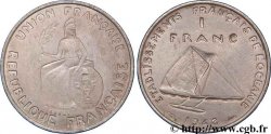 FRENCH POLYNESIA - French Oceania 1 Franc ESSAI type avec listel en relief 1948 Paris
