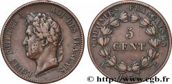 FRENCH COLONIES - Louis-Philippe for Guadeloupe 5 Centimes Louis Philippe Ier 1839 Paris - A
