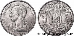 REUNION INSEL 5 Francs Marianne / canne à sucre 1971 Paris