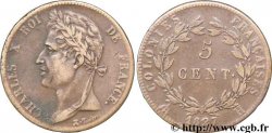 COLONIES FRANÇAISES - Charles X, pour la Martinique et la Guadeloupe 5 Centimes 1827 La Rochelle