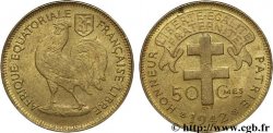 AFRICA EQUATORIALE FRANCESE - Forze Francesi Liberi 50 centimes 1942 Prétoria