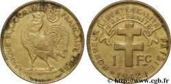 FRENCH EQUATORIAL AFRICA - FREE FRENCH FORCES 1 Franc Afrique Equatoriale Française libre 1942 Prétoria