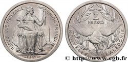 NUOVA CALEDONIA 2 Francs Union Française 1949 Paris