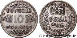 TUNISIA - French protectorate 10 Francs au nom du Bey Ahmed datée 1353 1934 Paris