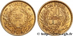 TUNISIA - Protettorato Francese 50 Centimes AH 1364 1945 Paris