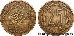 FRENCH EQUATORIAL AFRICA - CAMEROON 25 Francs antilopes 1958 Paris