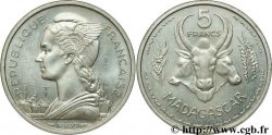 MADAGASCAR - UNIóN FRANCESA Essai de 5 Francs Marianne / buffles 1953 Paris