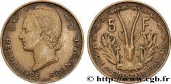 AFRICA OCCIDENTALE FRANCESA 5 Francs 1956 Paris