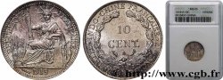 FRENCH INDOCHINA 10 Centièmes 1919 Paris MS65 ANACS