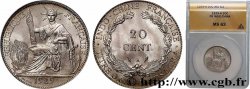 FRENCH INDOCHINA 20 Centièmes 1929 Paris MS63 ANACS