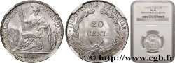 FRENCH INDOCHINA 20 Centièmes 1927 Paris MS64 NGC