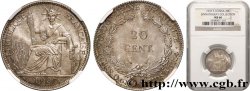 FRENCH INDOCHINA 20 Centièmes 1937 Paris MS66 NGC