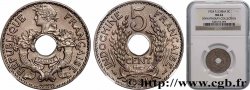 FRENCH INDOCHINA 5 Centièmes 1924 Paris MS64 NGC