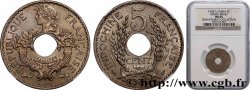 FRENCH INDOCHINA 5 Centièmes 1938 Paris MS65 NGC