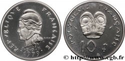 FRENCH POLYNESIA Piéfort de 10 Francs I.E.O.M. 1979 Paris