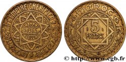MOROCCO - FRENCH PROTECTORATE 5 Francs AH 1365 1946 Paris
