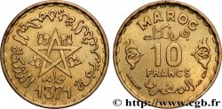 MOROCCO - FRENCH PROTECTORATE 10 Francs AH 1371 1952 Paris