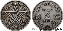 MOROCCO - FRENCH PROTECTORATE 2 Francs Empire Chérifien - Maroc AH1370 1951 Paris